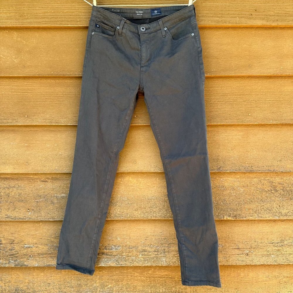 AG The Primo Cigarette Leg Charcoal Gray Adriano Goldschimied Stretch Jeans 28 - Picture 1 of 11